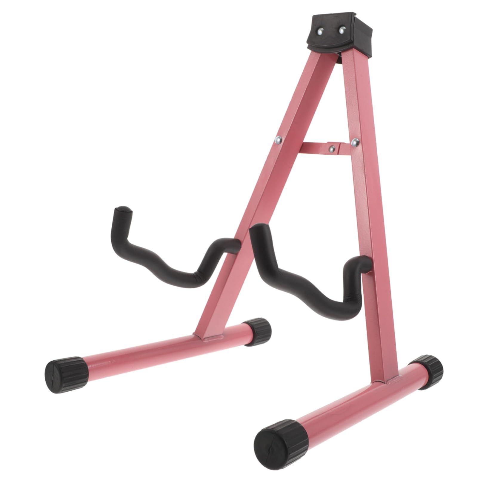 Toyvian Supporto Chitarra Pieghevole in Metallo, Struttura Rosa