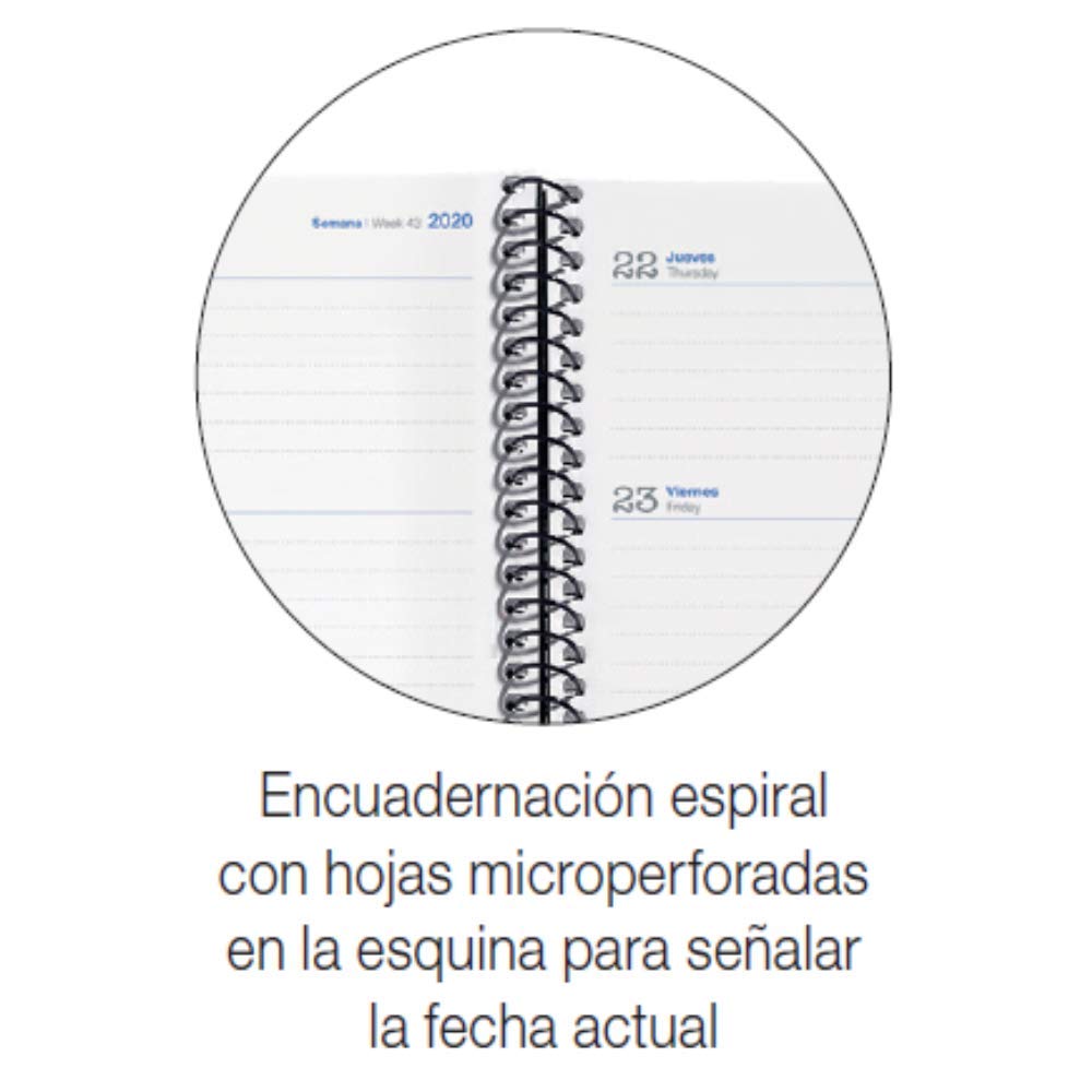 School Diary Polypropylene Plus Spiral 155x213 mm Day Page 2020 Classic Mole Miquelrius Red Catalan, rot - Image 3