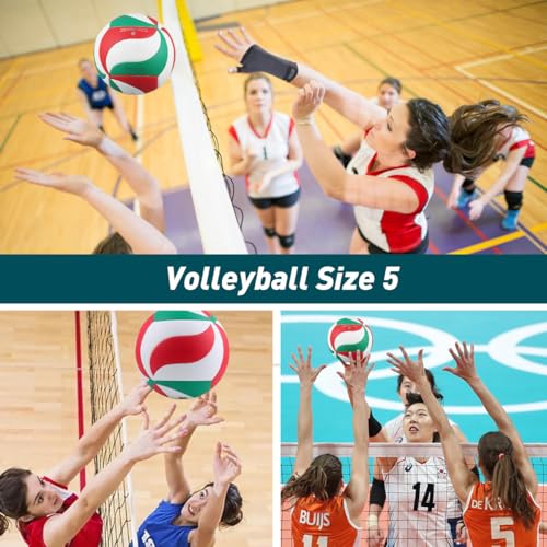 Image of Soft Rubber Lightweight Volleyball for Indoor Training Game Competition, Gym, Outdoor Beach Play, Gift for Kids,Fit for Beginner, Teenager, Adult, 1pcs