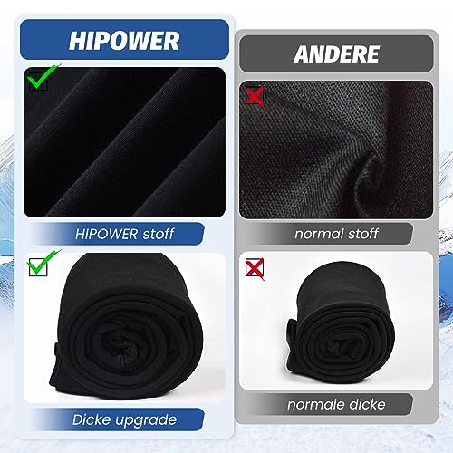 HIPOWER Thermo Leggings Gefüttert Damen Winter Verdickte Thermoleggins Warm Plüsch Fleece Leggins High Waist Blickdicht Thermostrumpfhose für Outdoor Freizeit(Schwarz,S