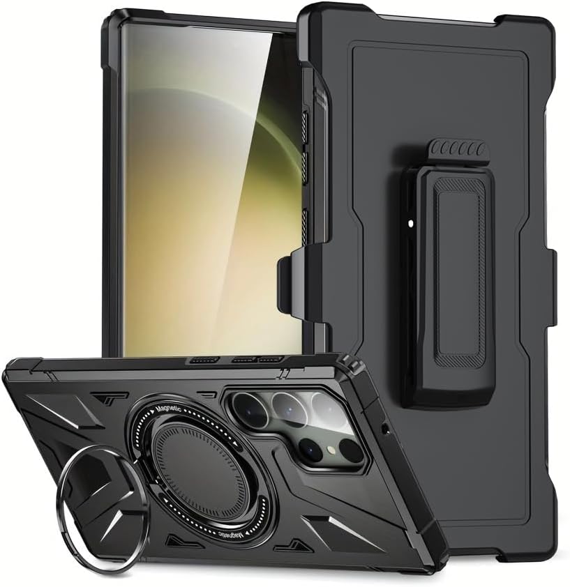 Anillo giratorio de 360 diseñado para Samsung Galaxy S24 Ultra, soporte de anillo de metal protección de grado militar, para Galaxy S24Ultra a