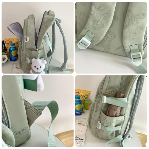 Mochila de oso estético con gran capacidad ideal para libros y apuntes 4