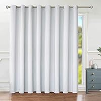 Vista 68 de BGment Cortina de puerta corredera de moda de 100 x 84 pulgadas, cortinas opacas térmicas anchas para oscurecer la habitación, cortina divisora