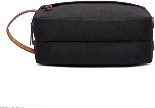 Miniatura 3 de Tumecos Neceser de cuero encerado para hombre, kit de afeitado, accesorios de viaje, bolsa organizadora (verde militar 1)