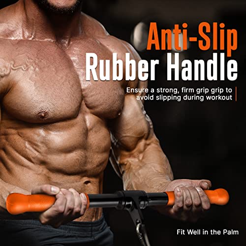 Squatz Lat Straight Pull Down Bar - Non-Slip Handles Cable Attachment With Revolving Swivel, Fit Nicely For All Cable Machine Systems, For Muscle Building, Exercises Triceps Back Muscles #TOP3