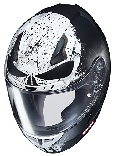 HJC Marvel Unisex-Adult full face CL-17 Punisher 2 Motorcycle Helmet (MC-5SF, Medium)