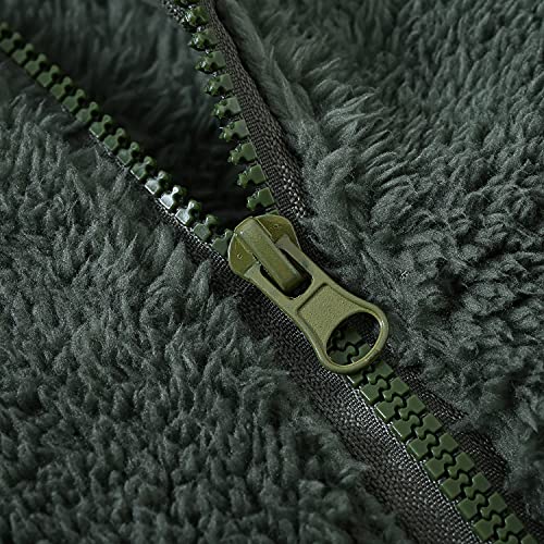Image of Toddler Girls Boys Fleece Hoody Jacket Zip Up Teddy Coat Warm Winter Outwear