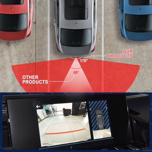 Image of FEXON Rear View Back Up Camera Compatible with Maserati Ghibli 2013-2015 Maserati quattroporte 2013-2015 Multiangle Views Replaces 178259