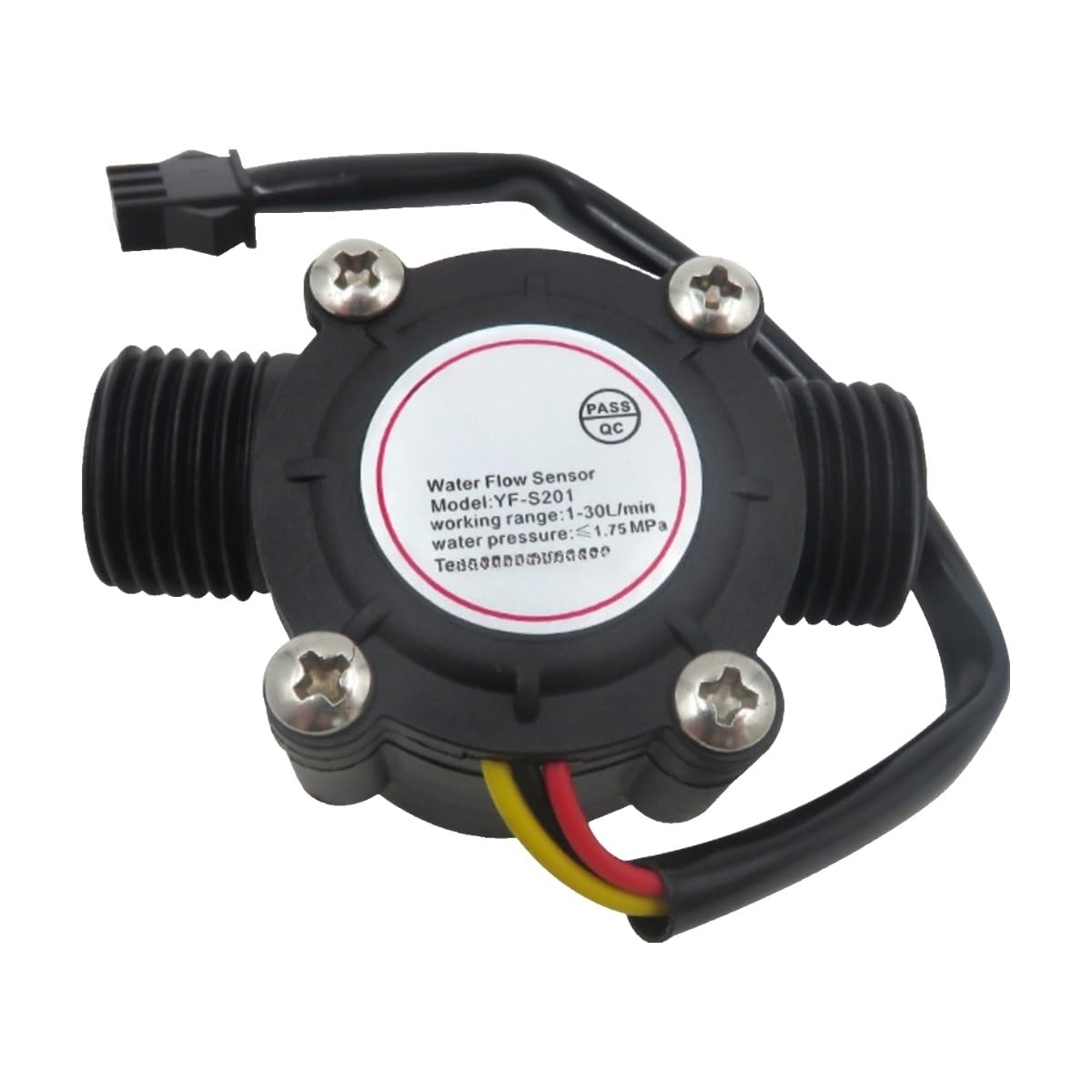 Sensor de flujo de agua G1/2 interruptor de pulso medidor S201 2