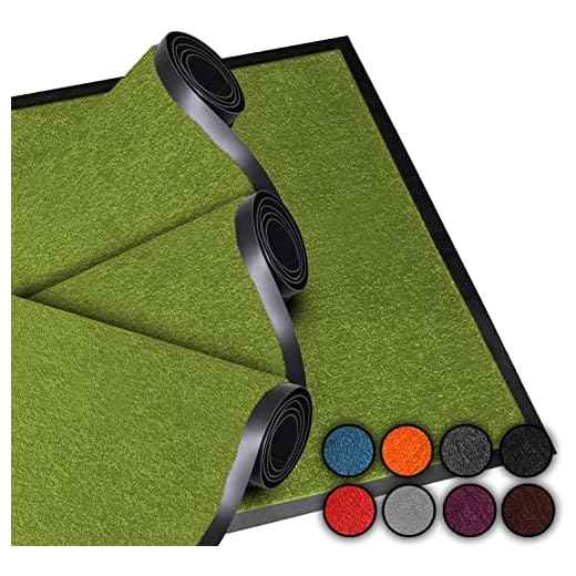 LucaHome Felpudo Entrada Home Interior y Exterior Entrada a casa | Alfombra Exterior para Puerta Entrada casa, Lavable, Acolchado, Antideslizante, Pasillo, Cocina, Dormitorio (Verde, 40 x 60 cm)