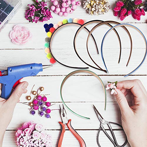 Duufin 22 Pieces Satin Headbands 2Cm Plain Headband Non-Slip Hair Headband Colorful Diy Headbands For Women And Girls, 22 Colors #TOP4