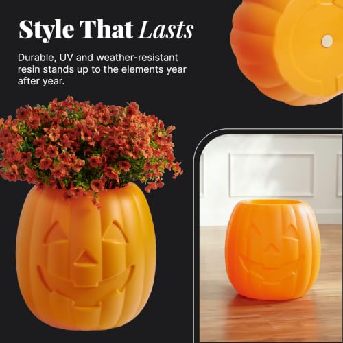 Step2 Reversible Pumpkin Planter, Indoor/Outdoor, Orange by Step2 - Used condition - Image 4