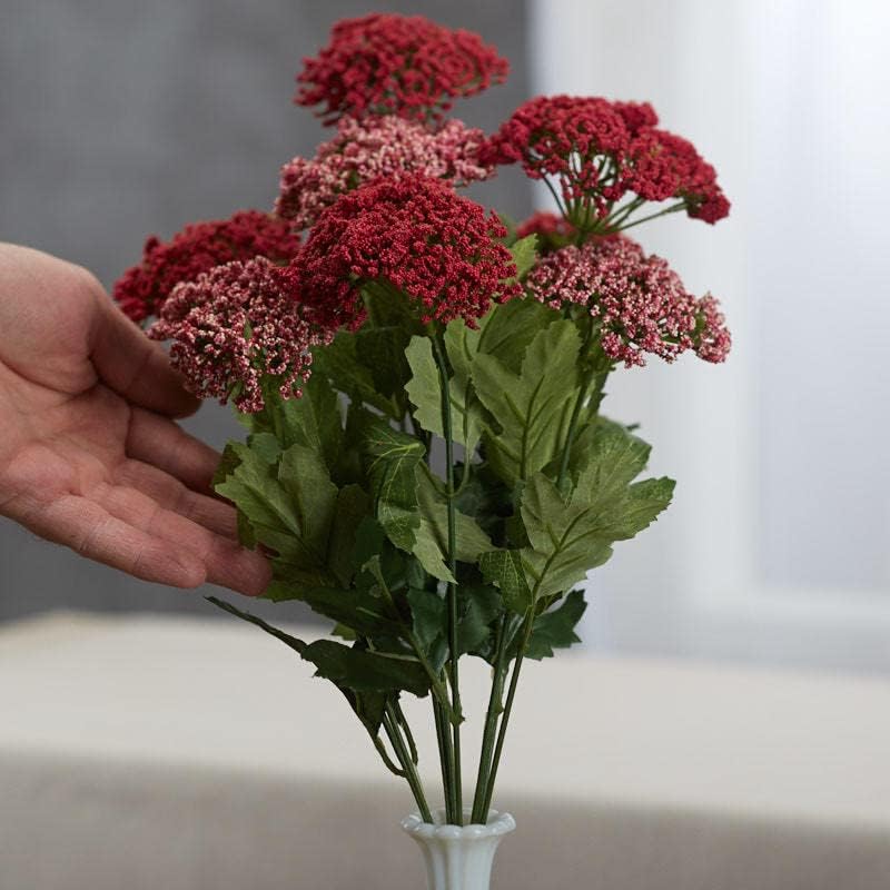 Miniatura 3 de Factory Direct Craft Shades of Rose and Pink Queen Anne's - Flores artificiales de encaje para arreglos florales y decoración del hogar (tamaño 17