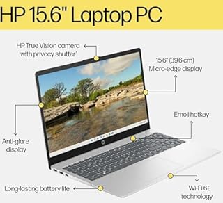 HP 15.6" FHD Laptop Computer for Home Business Student, Intel Processor (Beat i3-1115G4), 32GB DDR4 RAM, 1TB PCIe SSD, WiFi 6E, Bluetooth 5.3, Type-C, Webcam, Numeric Keypad, Silver, Windows 11 Pro
