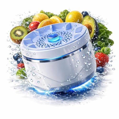 2026 New Fruit and Vegetable Washing Machine, Countertop Fruit Washing Machine, Electric Vegetable Cleaner, Device Waterproof, for Fruits, Suitable for Use in...