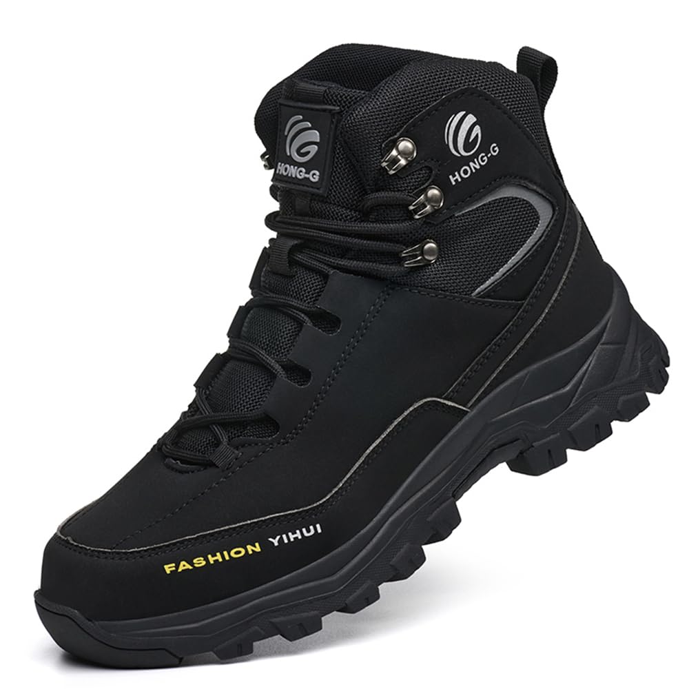 Sicherheitsschuhe Herren Damen S3 Leicht Wasserdicht Hoch Arbeitsschuhe rutschfest Sicherheitsstiefel mit Stahlkappen