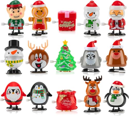 LATERN 15 Pièces Jouets à Remonter de Noël, 5CM x 7CM...