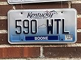 Matrícula de vehículo original americana del Estado de Kentucky. Año 2008 aproximadamente.