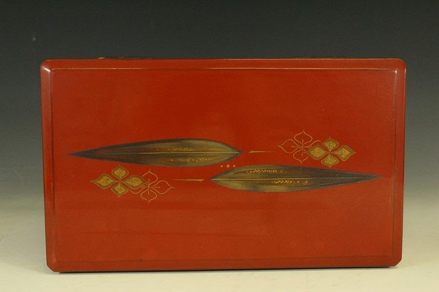 Amazon.co.jp: 輪島塗 笹蒔絵 朱塗宝石箱 鍵付き 箱入 レトロ 313