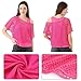 WILDPARTY Women Casual Sexy 80s Costumes Fishnet Neon Off Shoulder T-Shirt Two Pieces (Pink-S)