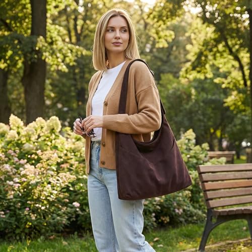 Bolso Hobo grande para mujer de cuero vegano miniatura 2