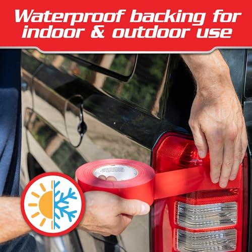 Image of Duck Pro Heavy Duty Duct Tape for Long Lasting Repairs, 2 inch Wide (1.88 in x 55 Yds) Performance Grade Tape with Waterproof Backing, Red, 1 Roll (Pack of 2)
