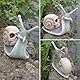 Schädel Schnecke Statue Halloween Garten Ornamente Schädel Skulptur Gothic Kreative Harz Handwerk Dekofigur Schnecke Halloween Schädel Schnecke Statue (Hellbraun)