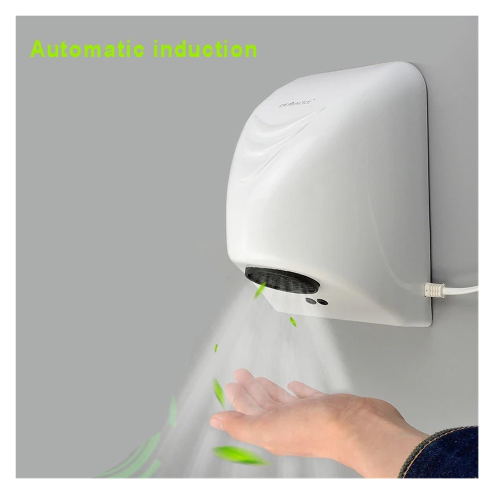 Secador de manos automático for Hotel, Sensor secador, dispositivo secado for el hogar, calentador eléctrico aire caliente for baño, viento