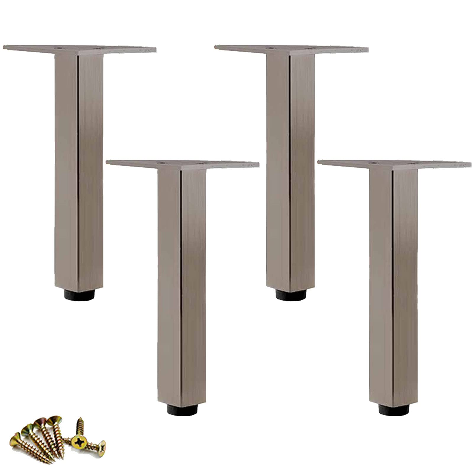Gambe in metallo regolabili per mobili, gambe di supporto in lega di alluminio per divano, sedia, ottomana, mobiletto da bagno, letto da toeletta (Rose Go 30 cm) - Facile installazione