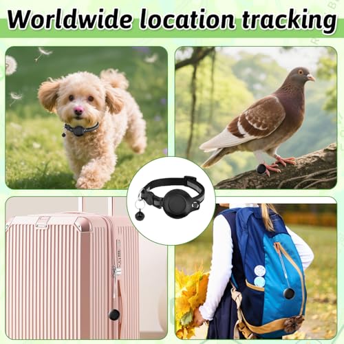 Pipihome GPS Tracker Katze, GPS Tracker Hund Ohne ABO, Mini Katzen Tracker, Haustierortungsgerät für Katzen Hunde, Katzentracker Hundetracker mit Android & iOS, Weltweite Standortverfolgung