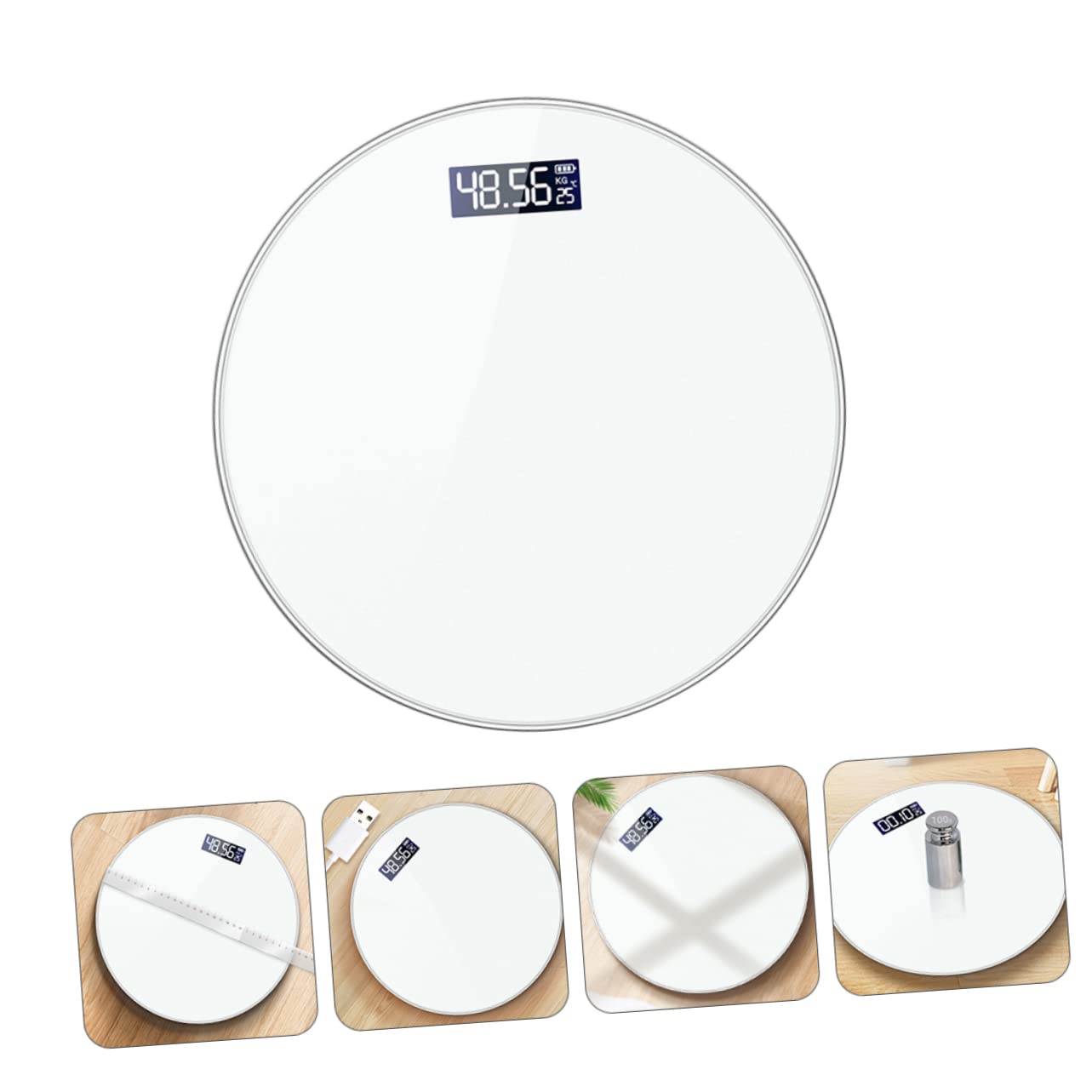 LABRIMP Báscula de Peso Corporal Digital Inteligente con Sensor Automático de Gestión Fitness Diseño Moderno y Ecológico para Hogar y Uso Deportivo