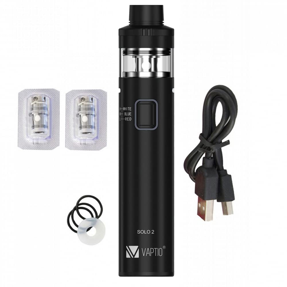 VAPTIO Vape Pen 3000mAh Batterie 50W Cigarette lectronique avec 2 pice  Bobines de Maille 0,2 ohm,sans liquide sans nicotine(le noir) : Amazon.fr:  High-Tech