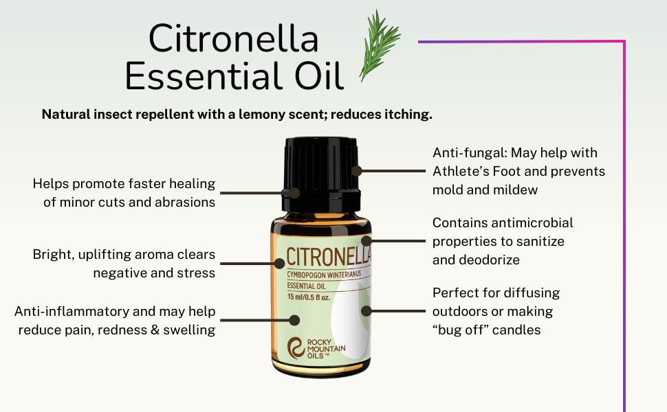 Aceite Esencial de Citronela Rocky Mountain Oils 15ml miniatura 6