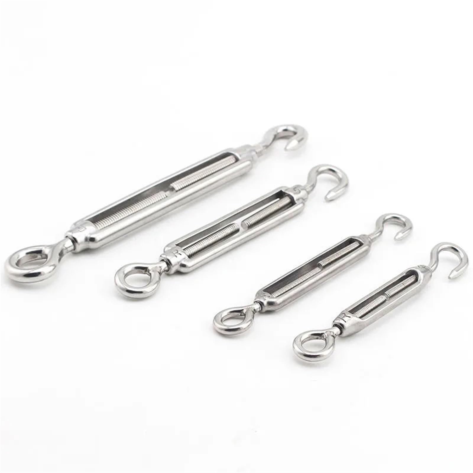 Tendeur de fil en acier inoxydable M4-M10 réglable avec crochets et œillet - Tendeur de câble métallique robuste pour jardin Oo type M8