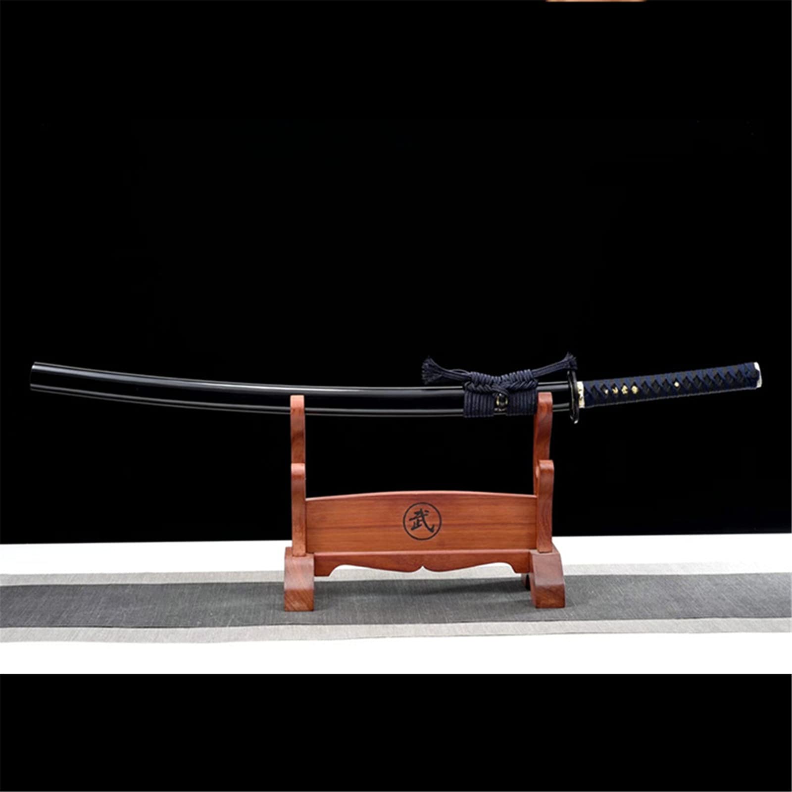 Épée de samouraï en Palissandre de 103cm avec Gaine, Katana en Bois, Bokken Fait à la Main pour l'entraînement de Kendo, Affichage à la Maison, Cosplay, Collection-C Style