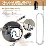 Stura Lavandini e Scarichi, Flessibile Forte Sbloccatore di Scarico, Spazzole Pulizia Professionali, Riutilizzabile Spazzola Pulizia Tubi,per Cucine Vasche Bagno Servizi Igienici Fognature (6 IN 1)