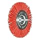 PFERD Rundbürste ungezopft RBU grob (RED) | Ø 100 mm Schaft-Ø 6 mm RED-Filament-Ø 1,27 mm | 43740168 – für Bohrmaschinen