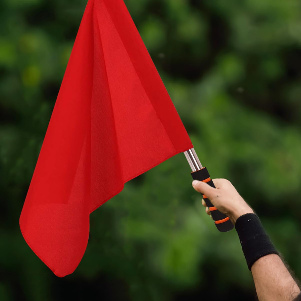 Gogogmee 3Pcs Warning Flags for Referees Durable Commander Flags for Racing Events Sports Activities and Comfortable Grip for Easy Handling
