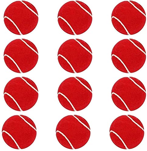 Image of GIRLYZ Attire Cricket Ball Light Weight | Made for Cricket Training | Tennis Training, (Red Rubber Ball(Pack of 3 Ball))