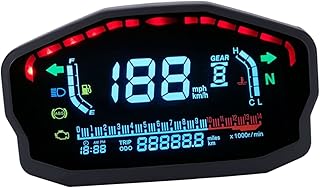 PLAFOPE Velocímetro Digital Para Bicicleta Odômetro Medidor De Computador De Motocicleta Digital Lcd Velocímetro De Motocicleta Velocímetro Odômetro De Motocicleta Preto Medidor De