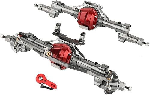 110 SCX10 I Escala aumentada Aleación de aluminio CNC Front Rear Portal Eje Set para RC Rock Crawler Car Axial SCX10 II Piezas de actualización