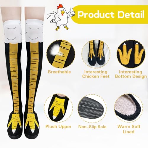 Fun Slippers Women Chicken Leg Socks Thanksgiving Halloween Costumes Funny Gifts for Adult Turkey Novelty Apparel2