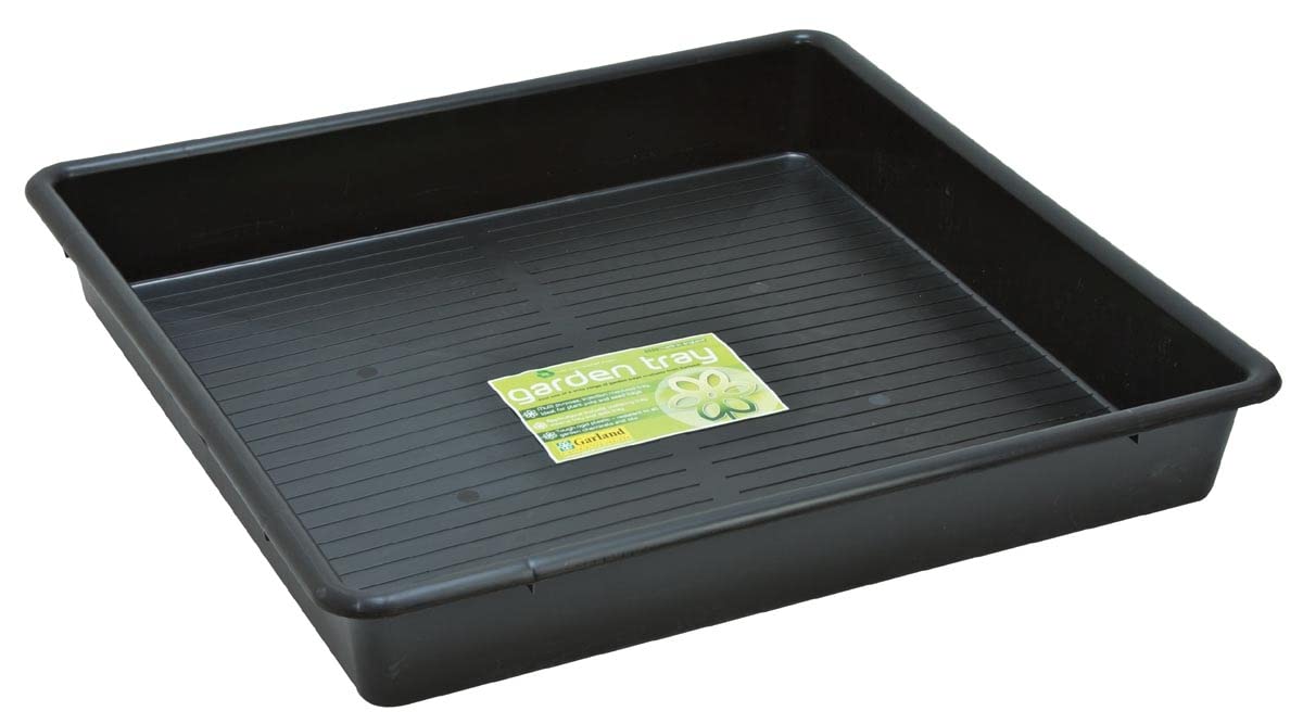 Muddy Hands Black Heavy Duty Square Multi Purpose Plastic Garden Tray - 32 Litre - (Length: 60Cm X Width: 60Cm X Height: 12Cm)