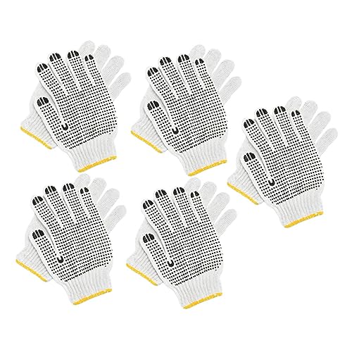 VILLCASE 5 Pairs Yarn Gloves Skidproof Scald Baking Gardening Gloves for Men and Women Random for Home and Workshop Use Random Color