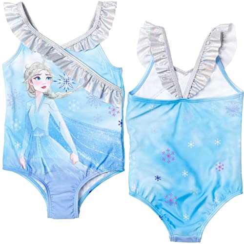Disney Frozen Princess Anna Elsa Frozen Girls 2 Pack Crossover One Piece Bathing Suits Toddler to Big Kid3