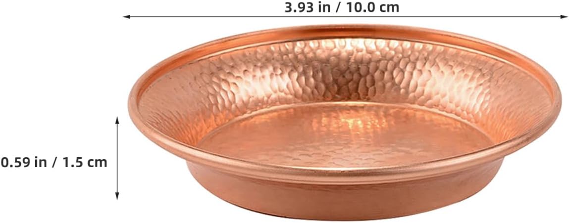 HANABASS 2 Pieces Tibetan Copper Offering Bowls Small Sacrificial Water Bowls Buddhist Ritual Holy Water Cups for Home Meditation and Altar Decoration