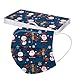 Longra 10 Stück Weihnachtsmaske Mundschutz Einweg Kinder Mundschutz Weihnachtsmotiv Mund und Nasenschutz Halstuch Maske 3D Druck Mundschutz Weihnachten Elch Motiv MNS Bandana Schals