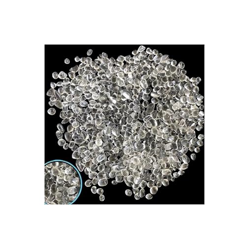 Générique Gravier Aquarium Galets de Verre Transparents for Aquarium, 100/200/500g, Galets colorés, Accessoires d'aquarium, décoration de la Maison pour Jardins(Transparent2,100g)