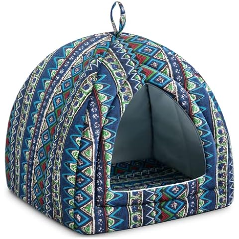 Hollypet Foldable Cat Tent Bed with Cushion Cover