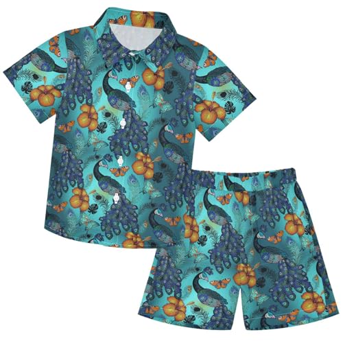 Image of visesunny Boys 2 Pieces T-shirts and Shorts Floral Tops & Shorts Summer Outfits 3-10 Years Clothes